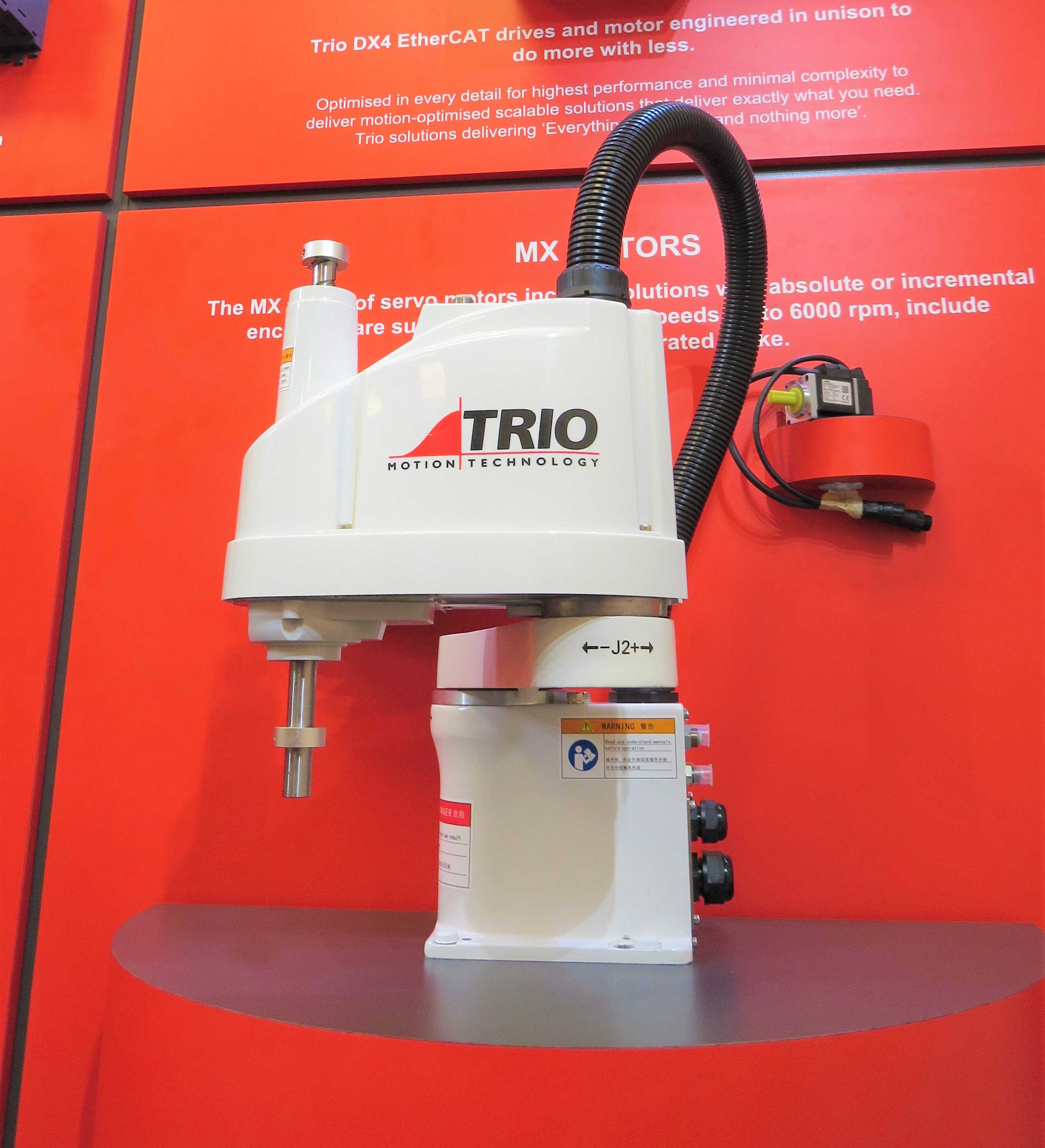 Trio’s new range of SCARA robots provide OEMs with an integrated robot, motion and machine automation capability.  